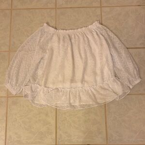 Banana Republic White Off the Shoulder Blouse